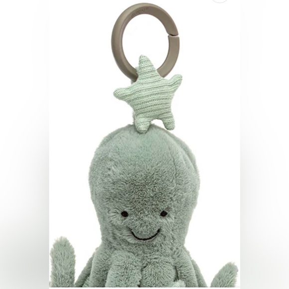 Jellycat Odyssey Odell (Green Version) Octopus 12" Plush Activity Crinkle Toy - Picture 3 of 9